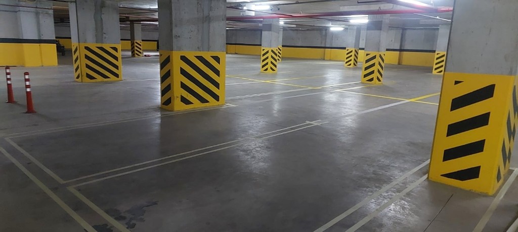 Kapalı Otopark Çizgi ve Kolon Zebra Tarama - 2